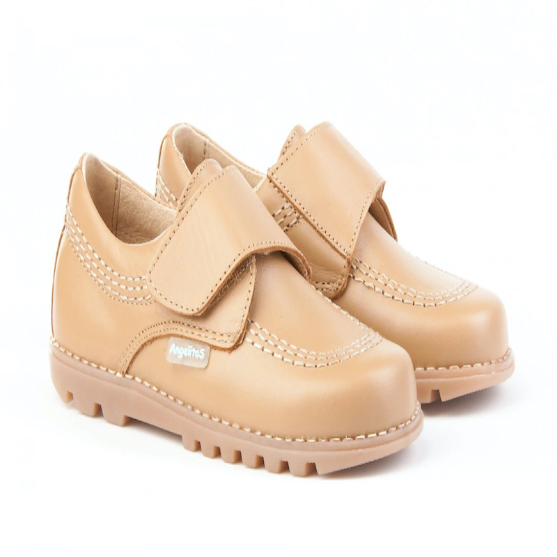Made in Spain Casual Nappa Leather Single Strap Shoes EU25-EU31 Camel